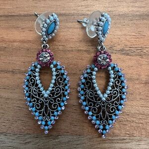 Beautiful gemstone earrings - costume jewelry